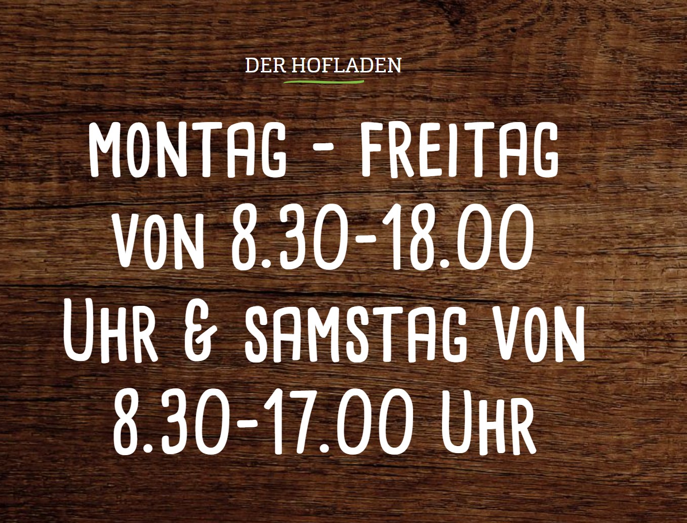Unsere Hofladen-Öffnungszeiten im Winter